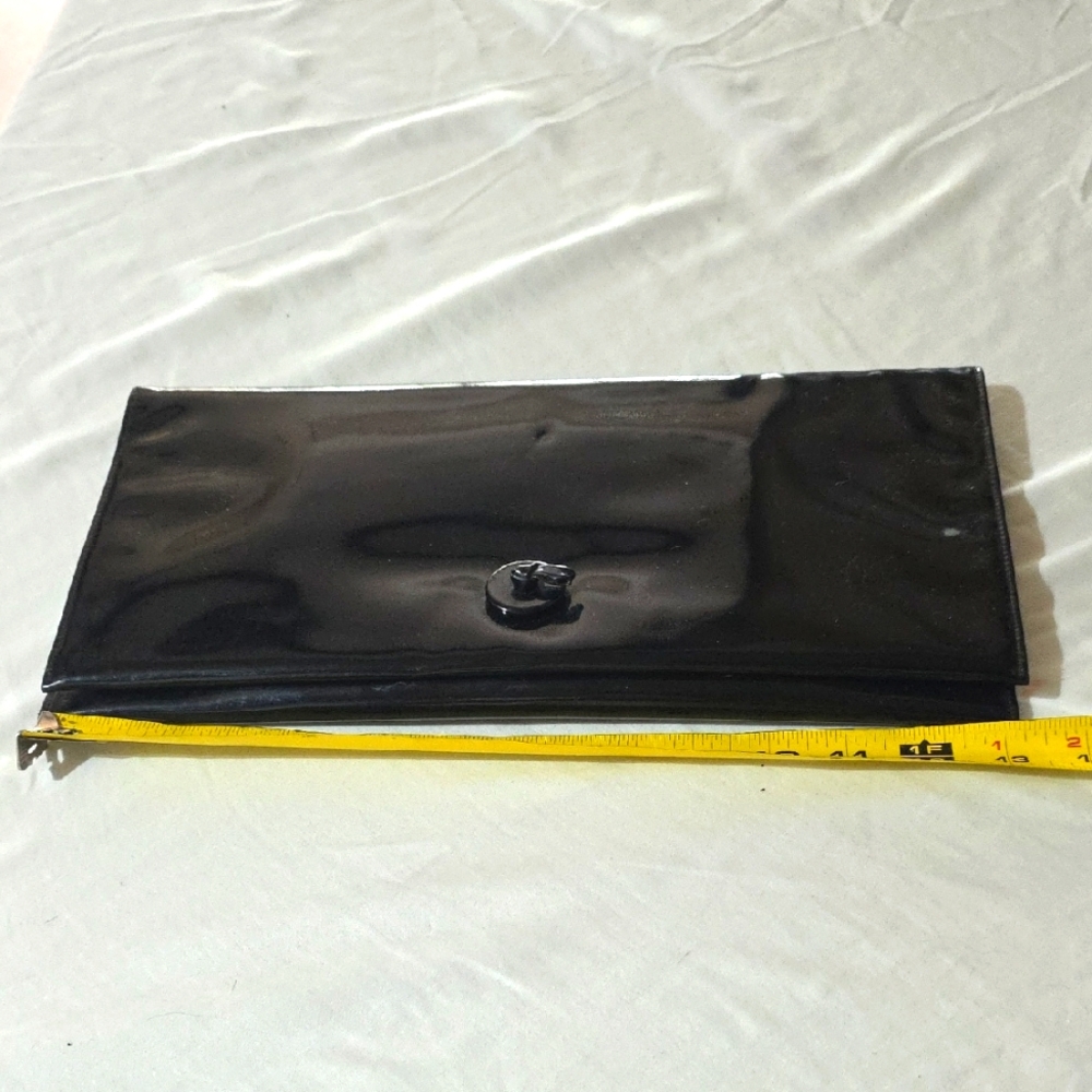 Vintage Black Patent Leather Clutch